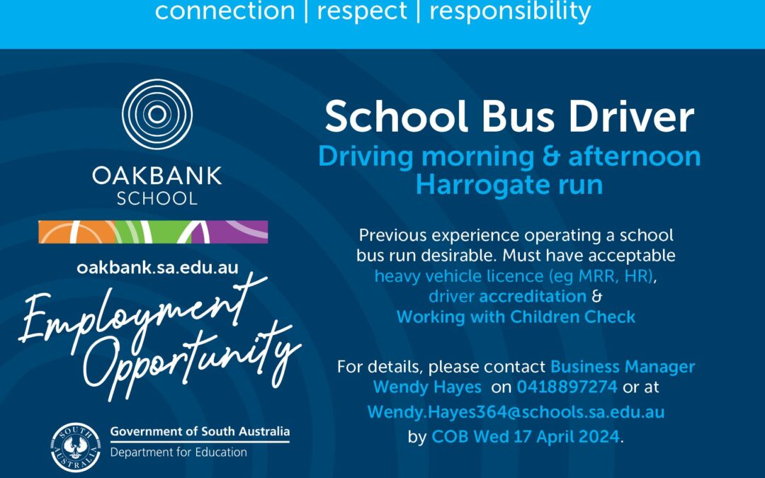 Employment Opportunities – School Bus Driver